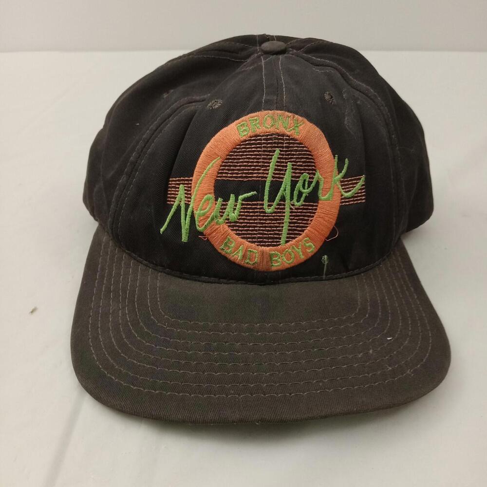New York Bronx Bad Boys Hat Cap Black Snapback Vintage Made in U.S.A Rare
